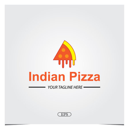 Indian pizza logo premium elegant template vector eps 10のイラスト素材