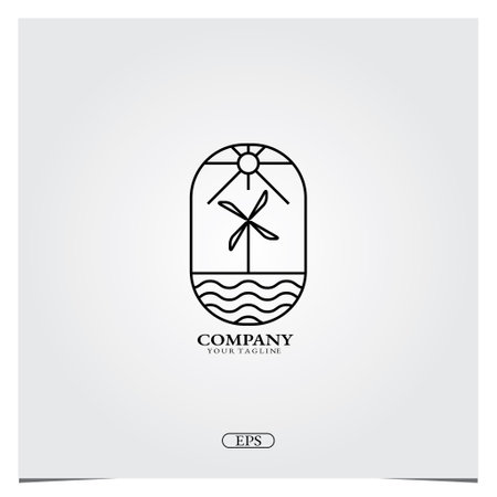 windmill logo premium elegant template vector eps 10のイラスト素材