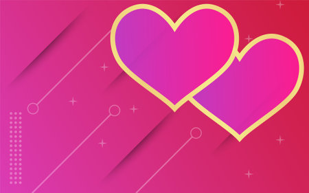 Pink heart background modern templateのイラスト素材