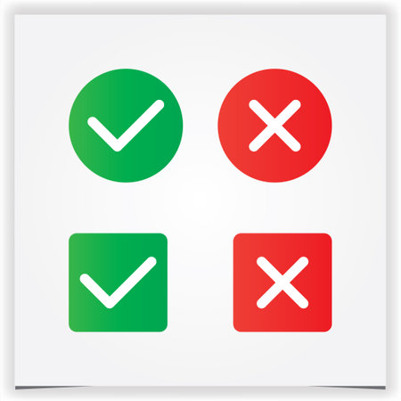 Vector true and false icon set premium illustration template vector eps 10のイラスト素材