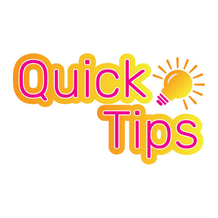 Quick tips light lamp bulb on white background advice and idea for business and advertising...