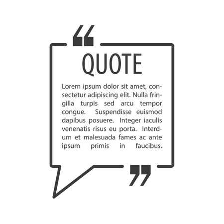 Quote frames templates quote text bubbles speech bubble vector illustrationのイラスト素材
