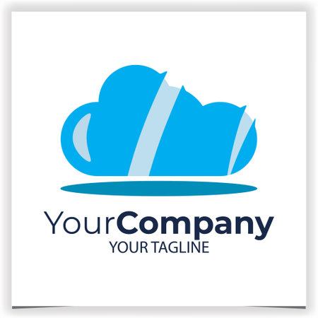 Blue cloud logotype design template vectorのイラスト素材
