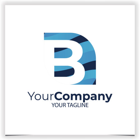 Vector blue logo of letter b design templateのイラスト素材