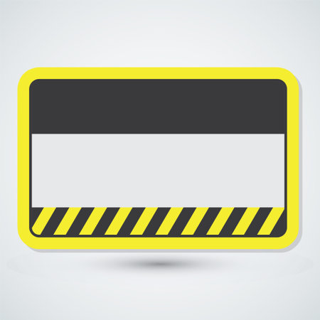 Blank warning sign template yellow designのイラスト素材