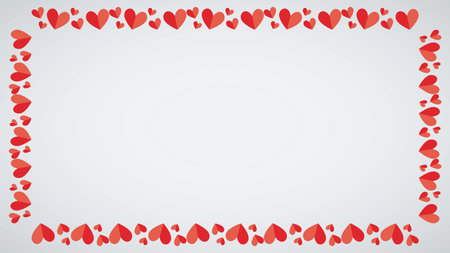 Frames with hearts vector illustrationのイラスト素材
