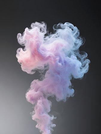 Colorful cloud of smoke on a dark background. Abstract background.の素材