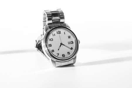 Watch on white backgroundの写真素材