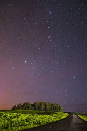 Night sky with light pollution