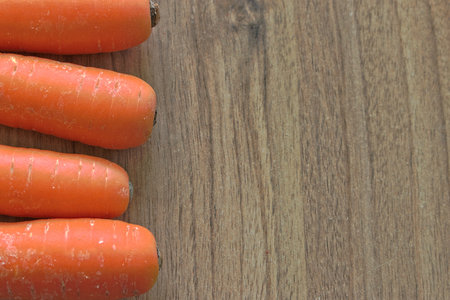 Carrots on a tableの写真素材