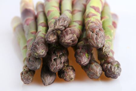 Fresh asparagus on a tableの写真素材