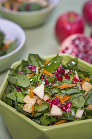 Delicious healthy mixed salad with pomegranateの写真素材