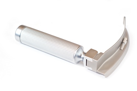 Laryngoscope - reanimation intubation tool isolatedの写真素材