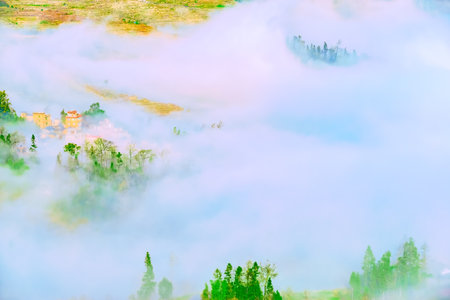 The photo was taken in Yunnan, exposure and focus are manual modeの写真素材