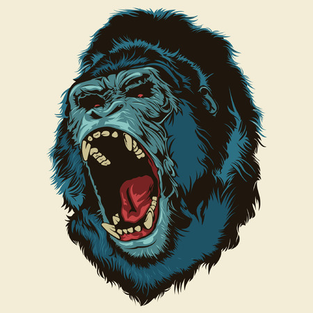 Angry Gorilla Headのイラスト素材