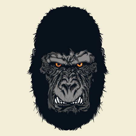Angry Gorilla Headのイラスト素材