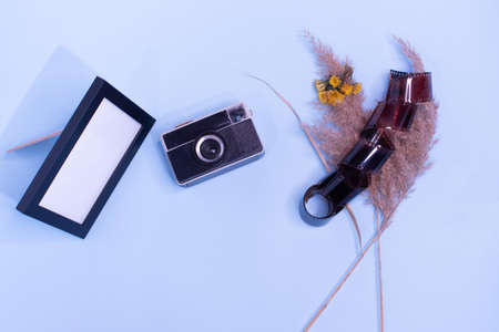 old camera, memories from old times, good photos minimal conceptの写真素材