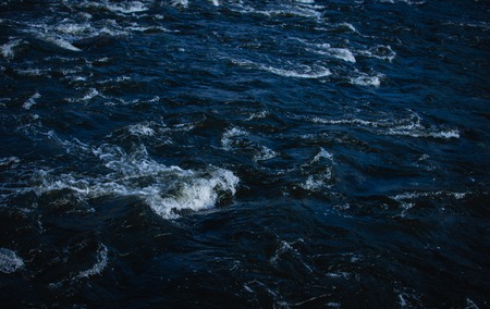 The waters of the turbulent river.の写真素材