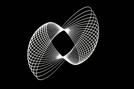 Abstract spiral light. Freezelight neon tunnel. Light Abstract Forms Symmetrical Round. Isolated.