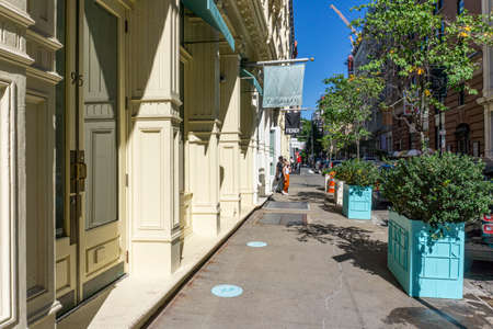 New York City / USA - October 3 20 2020: streets of Manhattan around Soho area