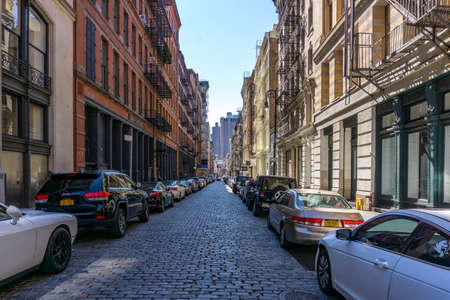 New York City / USA - October 3 20 2020: streets of Manhattan around Soho areaのeditorial素材