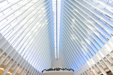 Ceiling of the Interior view of the World Trade Center station