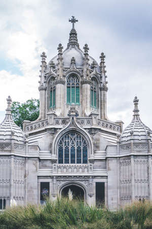 Brooklyn, NY, USA - October 17, 2021: Chapel at Green wood Cemetery. National Historic Landmarkのeditorial素材