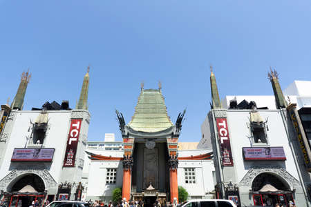 Hollywood, USA - August 10 2021: Exterior of TCL Chinese Theatre on Hollywood Boulevardのeditorial素材