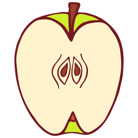 Vintage isolated apple, great design for any purposes. Graphic vector art.のイラスト素材