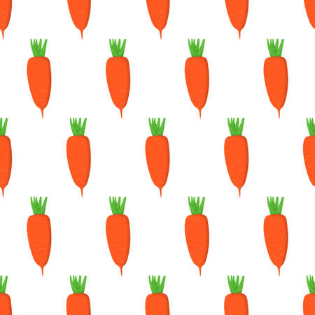 Carrot seamless pattern in modern style. Vector art print. Healthy food background. Minimal...