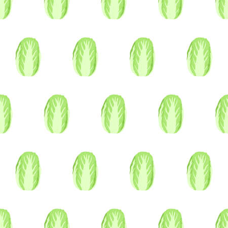 Hand drawn seamless pattern with chinese napa cabbage for background design. Vector isolated illustration.のイラスト素材