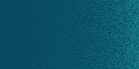 Noisy Stipple Dots Background. Hand-Drawn Dotwork Texture with Blue Noise and Halftone Gradient. Grungy Vector Illustration.のイラスト素材