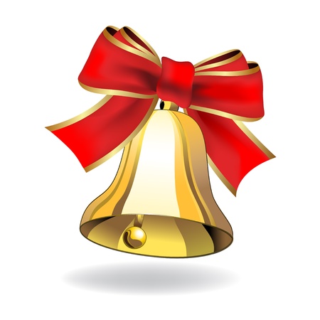Vector bell with ribbonのイラスト素材