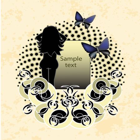 Vector design on the blot wallpaperのイラスト素材