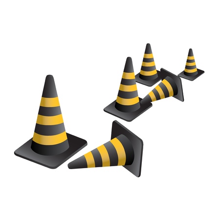 Vector traffic Conesのイラスト素材