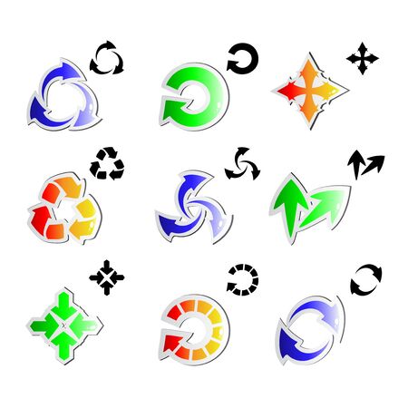 Vector set of arrowsのイラスト素材