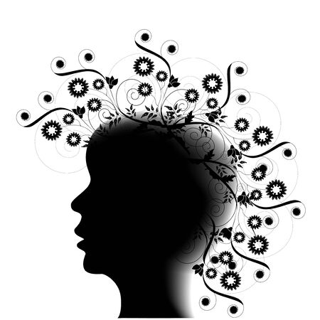 Vector woman silhouetteのイラスト素材
