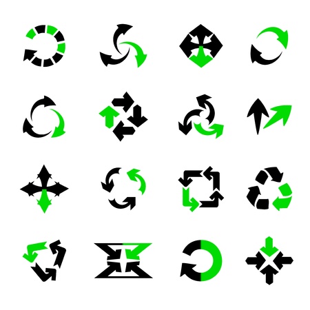 Vector set of arrowsのイラスト素材