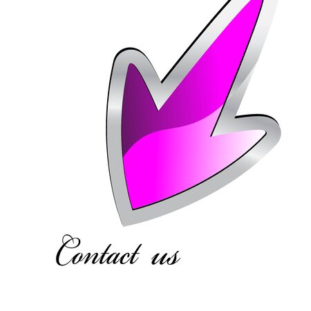 Vector - dart point at Contact usのイラスト素材