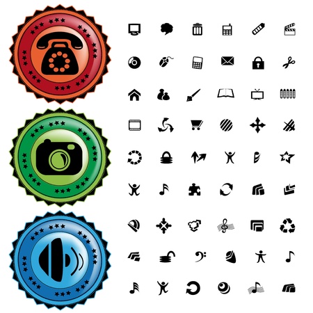 Vector buttonsのイラスト素材