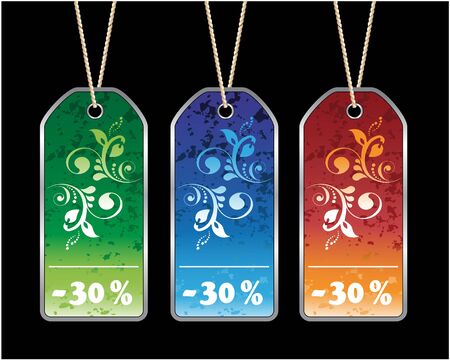 Vector labelsのイラスト素材