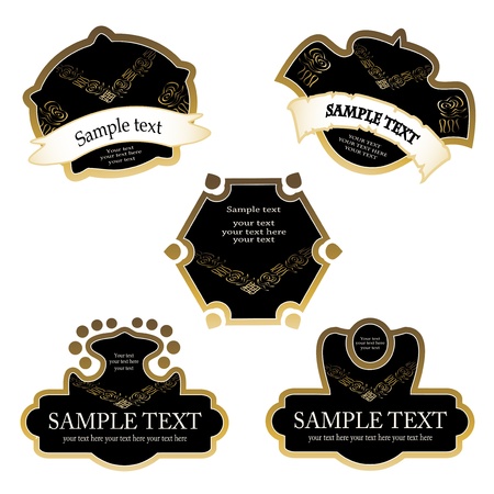 Vector labelsのイラスト素材