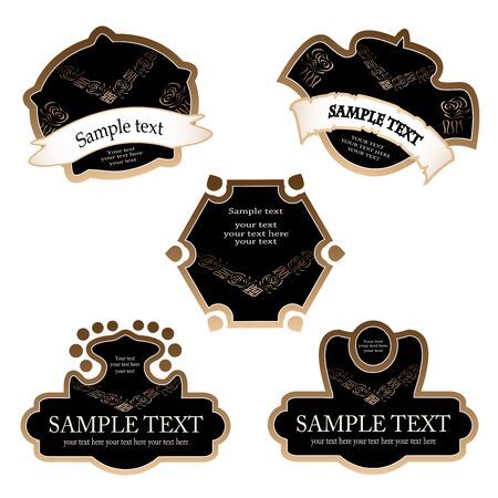 Vector labelsのイラスト素材