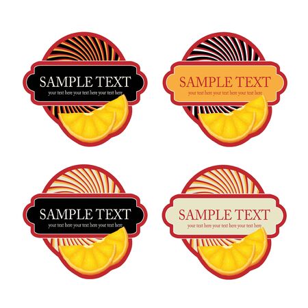 Vector fruit labelsのイラスト素材