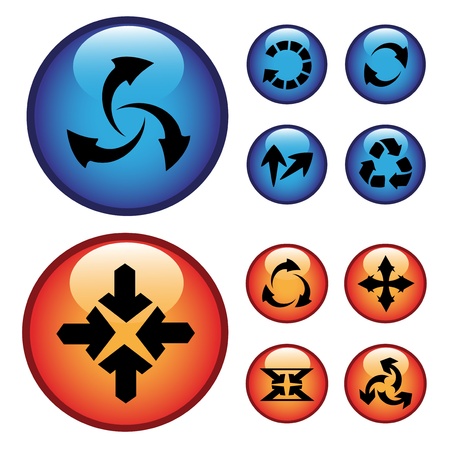 Vector buttons with arrowsのイラスト素材