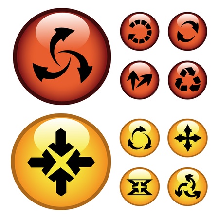 Vector buttons with arrowsのイラスト素材