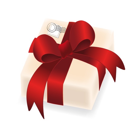 Vector gift with stampのイラスト素材
