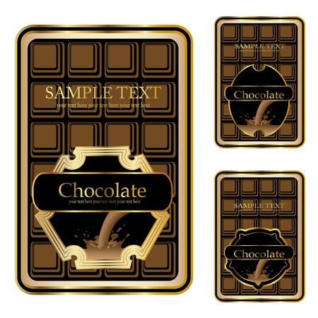 Vector chocolate labelsのイラスト素材