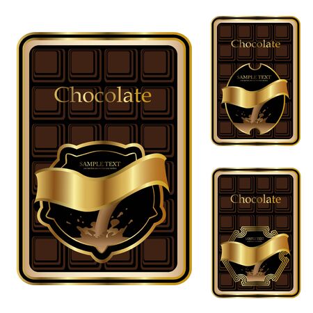 Vector chocolate labelsのイラスト素材