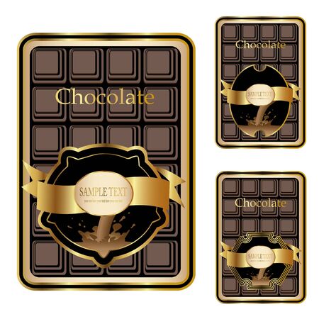 Vector chocolate labelsのイラスト素材
